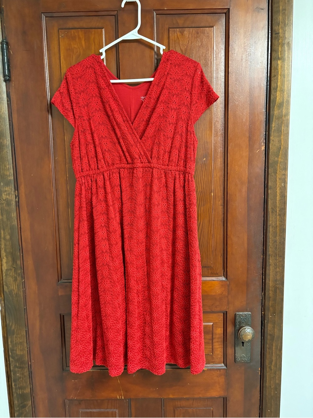 Isabel Maternity by Ingrid & Isabel Red Lace Dress